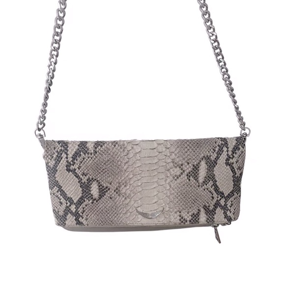 Zadig & Voltaire Natural Rock Savage Nano Snake-embossed Leather Cross-body Bag - Picture 2 of 7